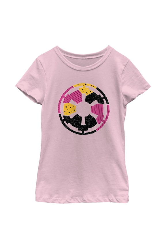Girl's Star Wars Retro Galactic Empire Logo Graphic Tee Light Pink X Large