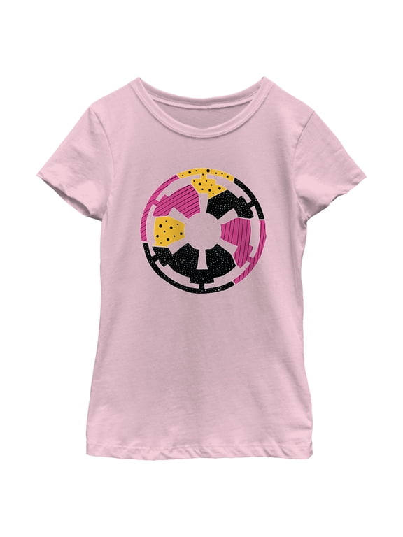 Girl's Star Wars Retro Galactic Empire Logo Graphic Tee Light Pink X Large
