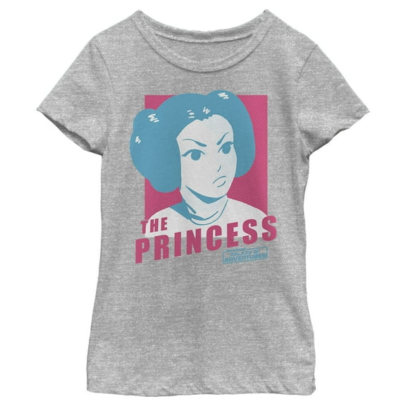 Girl's Star Wars Retro Princess Leia Graphic Tee Athletic Heather Large