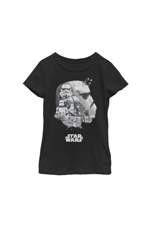 Girl's Star Wars Stormtrooper Collage Graphic Tee Black X Large