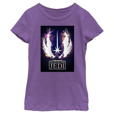 Girl's Star Wars: Tales of the Jedi Epic Poster  Graphic Tee Purple Berry Medium