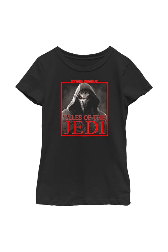 Girl's Star Wars: Tales of the Jedi The Inquisitor Logo  Graphic Tee Black Large