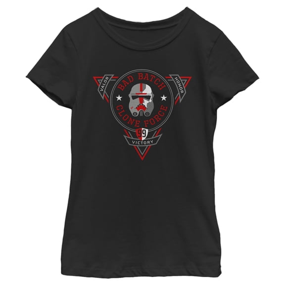 Girl's Star Wars: The Bad Batch Badge Graphic Tee Black Large