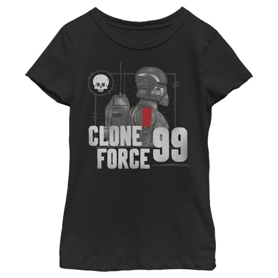 Girl's Star Wars: The Bad Batch Clone Force 99 Graphic Tee Black Small