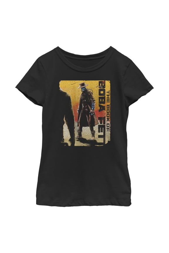 Girl's Star Wars: The Book of Boba Fett Cad Bane Outlaw Gun Slinger Graphic Tee Black Large