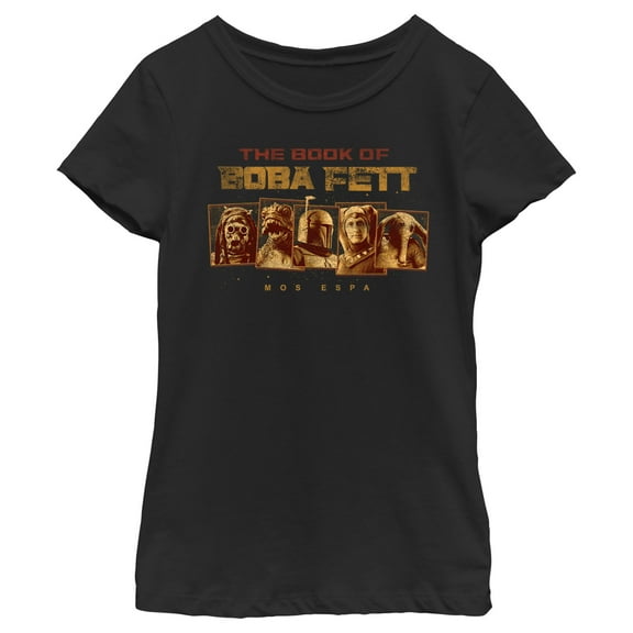 Girl's Star Wars: The Book of Boba Fett Mos Espa Dangerous Locals Graphic Tee Black Large