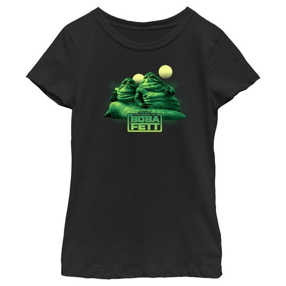 Girl's Star Wars: The Book of Boba Fett The Hutt Twins  Graphic Tee Black Large