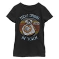 thumbnail image 1 of Girl's Star Wars The Force Awakens BB-8 New Droid in Town  Graphic Tee Black X Large, 1 of 3