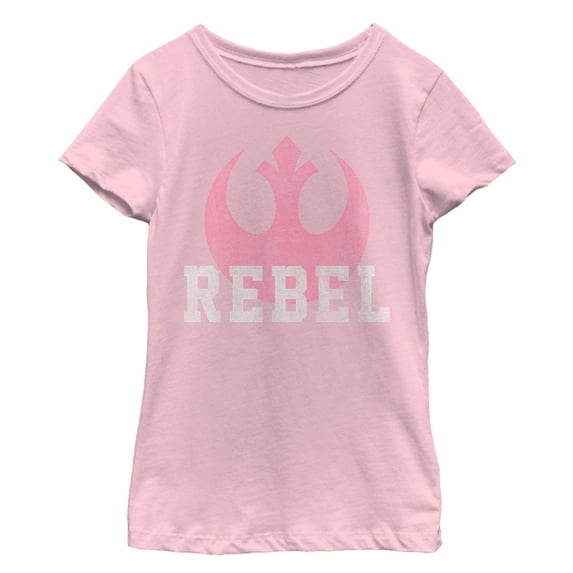Girl's Star Wars The Force Awakens Rebel Graphic Tee Light Pink Large