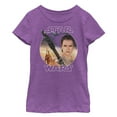 thumbnail image 1 of Girl's Star Wars The Force Awakens Rey Jakku Graphic Tee Purple Berry Large, 1 of 3