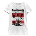 thumbnail image 1 of Girl's Star Wars The Last Jedi Rey Message  Graphic Tee White Large, 1 of 4