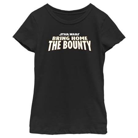 Girl's Star Wars: The Mandalorian Bring Home the Bounty Graphic Tee Black X Small