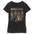 thumbnail image 1 of Girl's Star Wars: The Mandalorian Character Panel Graphic Tee Black X Large, 1 of 3