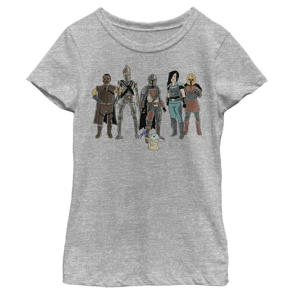 Girl's Star Wars: The Mandalorian Farewell on Nevarro  Graphic Tee Athletic Heather X Large