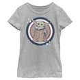 thumbnail image 1 of Girl's Star Wars: The Mandalorian Fourth of July Grogu Circle  Graphic Tee Athletic Heather X Large, 1 of 5