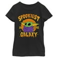 thumbnail image 1 of Girl's Star Wars: The Mandalorian Halloween Grogu Spookiest in the Galaxy  Graphic Tee Black Large, 1 of 4