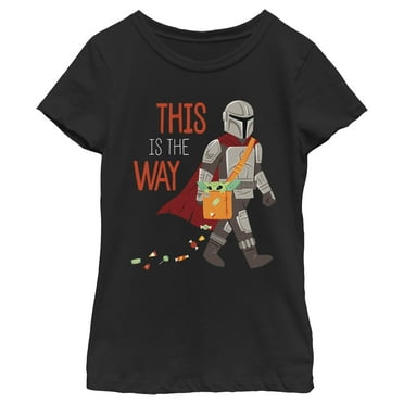 Girl's Star Wars: The Mandalorian Halloween Grogu This is the Way  Graphic Tee Black X Small