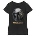 thumbnail image 1 of Girl's Star Wars: The Mandalorian Helmet Pose  Graphic Tee Black Small, 1 of 4