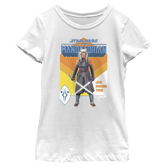 Girl's Star Wars: The Mandalorian Jedi Ahsoka Tano  Graphic Tee White X Large