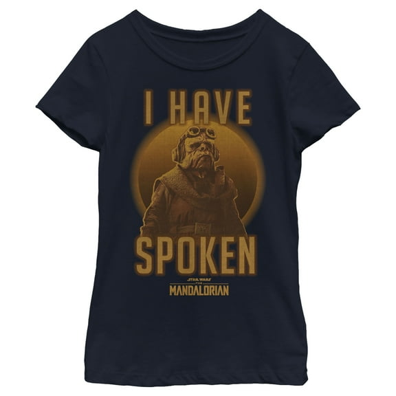 Girl's Star Wars: The Mandalorian Kuiil I Have Spoken  Graphic Tee Navy Blue X Small