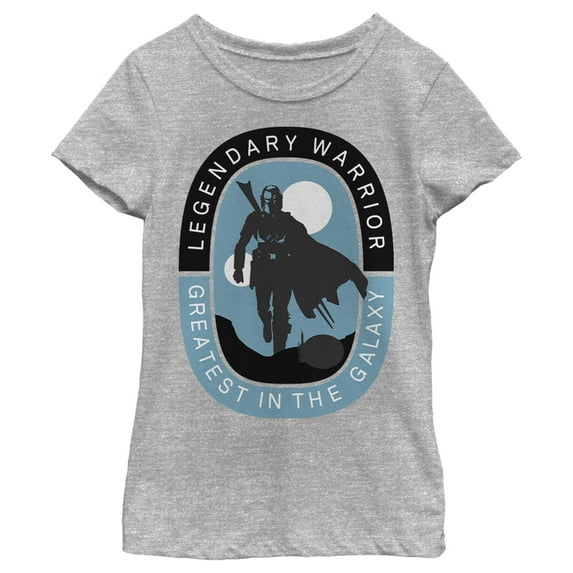 Girl's Star Wars: The Mandalorian Legendary Warrior Graphic Tee Athletic Heather Medium
