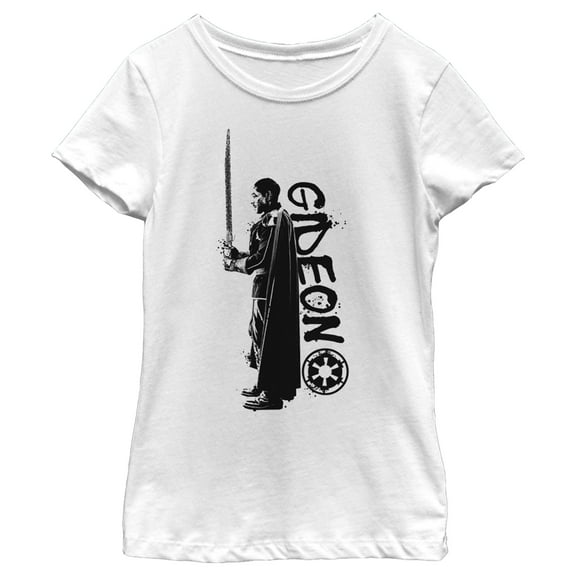 Girl's Star Wars: The Mandalorian Moff Gideon  Graphic Tee White Small