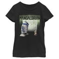 thumbnail image 1 of Girl's Star Wars: The Mandalorian R2-D2 and Grogu Logo Poster Graphic Tee Black Medium, 1 of 4