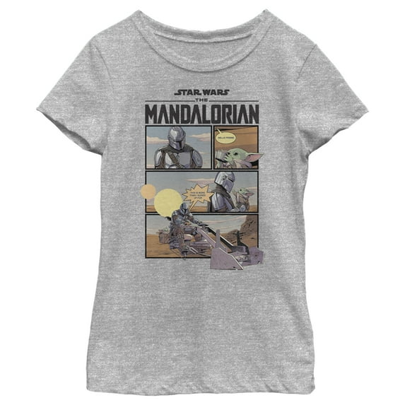 Girl's Star Wars: The Mandalorian Rescue The Child Graphic Tee Athletic Heather Small