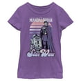 thumbnail image 1 of Girl's Star Wars: The Mandalorian Retro R2-D2 Poster Graphic Tee Purple Berry Small, 1 of 4