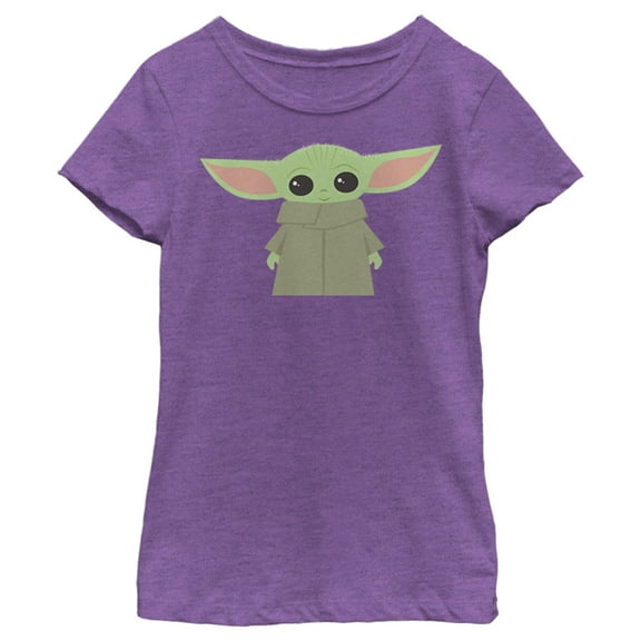 Girl's Star Wars: The Mandalorian Simple Grogu Animation  Graphic Tee Purple Berry Small