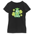 thumbnail image 1 of Girl's Star Wars: The Mandalorian St. Patrick's Day Ahsoka Tano and Grogu Graphic Tee Black X Small, 1 of 4