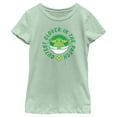 thumbnail image 1 of Girl's Star Wars: The Mandalorian St. Patrick's Day Grogu Cutest Clover in the Patch  Graphic Tee Mint Large, 1 of 4