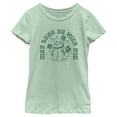 thumbnail image 1 of Girl's Star Wars: The Mandalorian St. Patrick's Day Grogu May Luck be with You Retro  Graphic Tee Mint X Large, 1 of 4