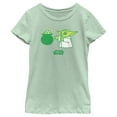 thumbnail image 1 of Girl's Star Wars: The Mandalorian St. Patrick's Day Grogu Pot of Gold Graphic Tee Mint X Small, 1 of 4