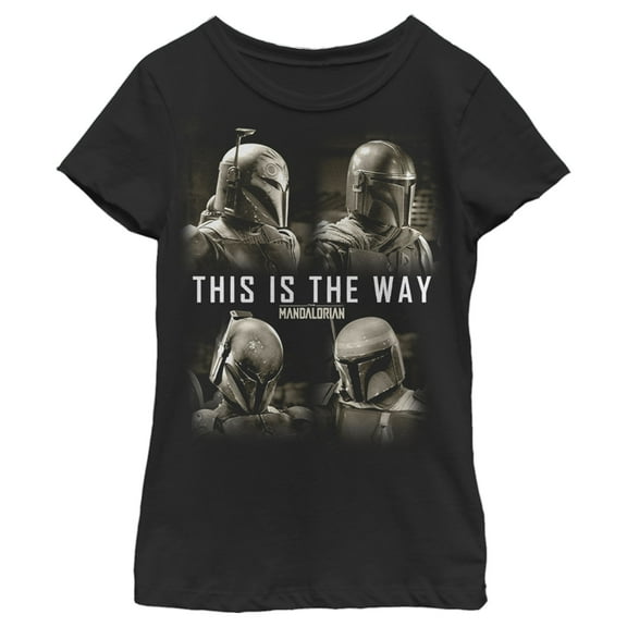 Girl's Star Wars: The Mandalorian Stronger Together Graphic Tee Black Medium