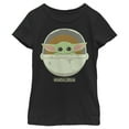 thumbnail image 1 of Girl's Star Wars: The Mandalorian The Child Cartoon Art Bassinet  Graphic Tee Black Large, 1 of 4