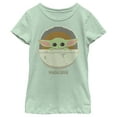 thumbnail image 1 of Girl's Star Wars: The Mandalorian The Child Cartoon Art Bassinet  Graphic Tee Mint X Large, 1 of 4