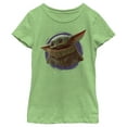 thumbnail image 1 of Girl's Star Wars: The Mandalorian The Child Circle Halo  Graphic Tee Green Apple X Small, 1 of 3