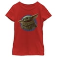 thumbnail image 1 of Girl's Star Wars: The Mandalorian The Child Circle Halo  Graphic Tee Red X Large, 1 of 4