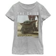thumbnail image 1 of Girl's Star Wars: The Mandalorian The Child Frame  Graphic Tee Athletic Heather Large, 1 of 4