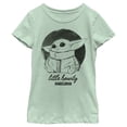 thumbnail image 1 of Girl's Star Wars: The Mandalorian The Child Fuzzy Eyes  Graphic Tee Mint Small, 1 of 4