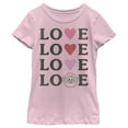 thumbnail image 1 of Girl's Star Wars: The Mandalorian The Child Love Hearts Graphic Tee Light Pink Small, 1 of 4