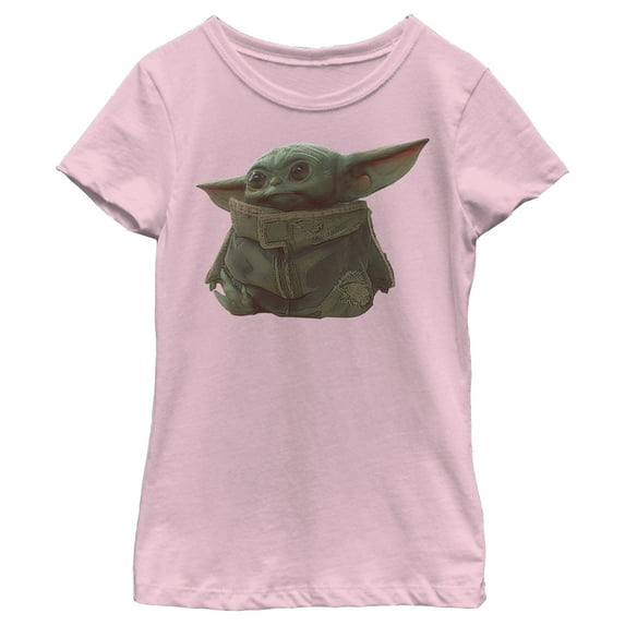 Girl's Star Wars: The Mandalorian The Child Portrait Graphic Tee Light Pink X Large