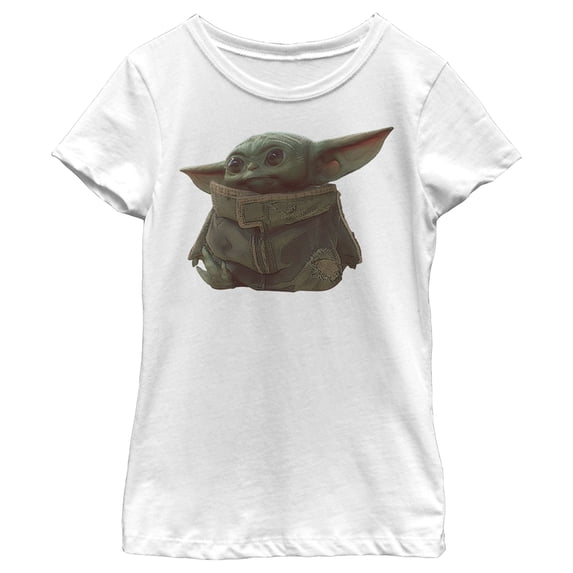 Girl's Star Wars: The Mandalorian The Child Portrait Graphic Tee White Medium