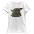 thumbnail image 1 of Girl's Star Wars: The Mandalorian The Child Portrait  Graphic Tee White Small, 1 of 4