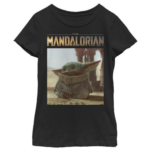 Girl's Star Wars: The Mandalorian The Child Scene  Graphic Tee Black X Small