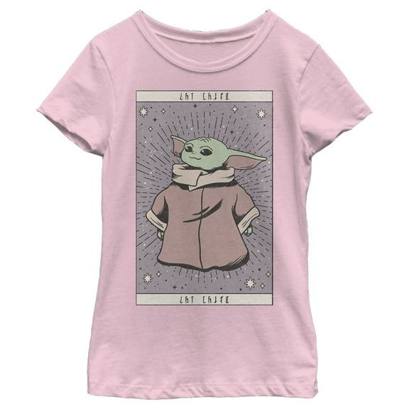 Girl's Star Wars: The Mandalorian The Child Simple Robe Graphic Tee Light Pink Large