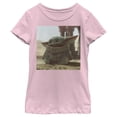 thumbnail image 1 of Girl's Star Wars: The Mandalorian The Child Square Frame Graphic Tee Light Pink Large, 1 of 3