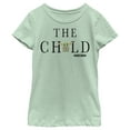 thumbnail image 1 of Girl's Star Wars: The Mandalorian The Child Text Logo Graphic Tee Mint X Large, 1 of 4