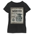 thumbnail image 1 of Girl's Star Wars: The Mandalorian The Child Wanted Unknown Species  Graphic Tee Black Small, 1 of 3